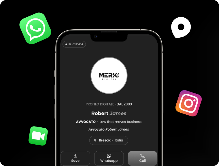 Phone with contact and booking options